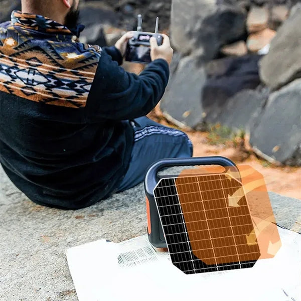 Outdoor camping solar foldable charging desktop fan