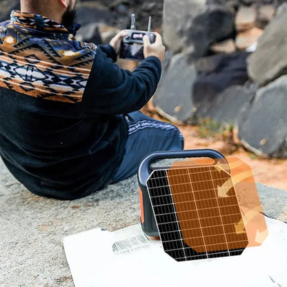 Outdoor camping solar foldable charging desktop fan