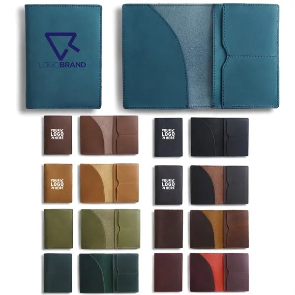 Crazy Leather Wallet Passport Holder ID Credit Card Cover