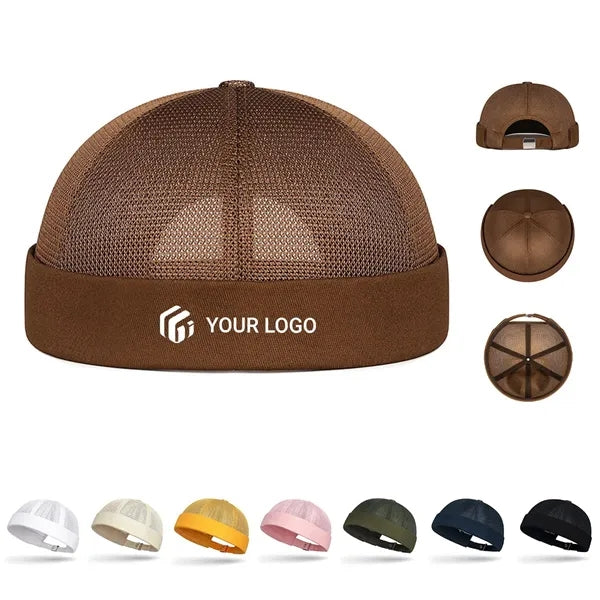Fashion outdoor hip-hop summer mesh brimless beanie caps