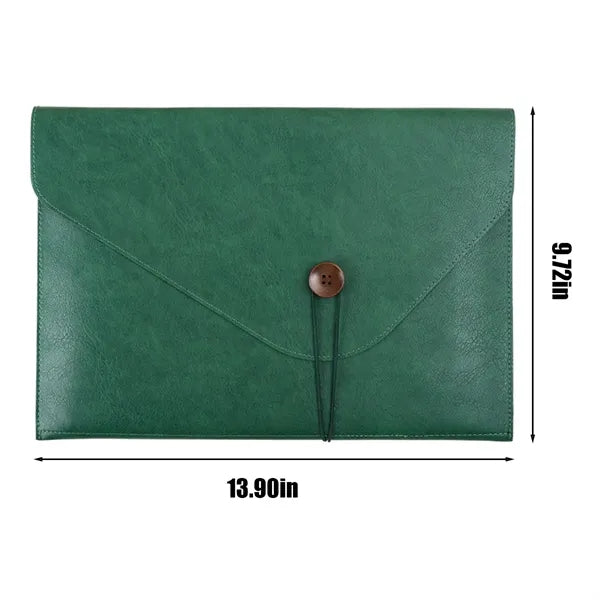 Leather file folder document holder waterproof portfolio