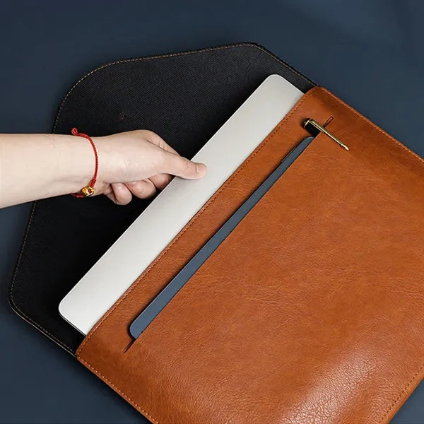 Leather file folder document holder waterproof portfolio