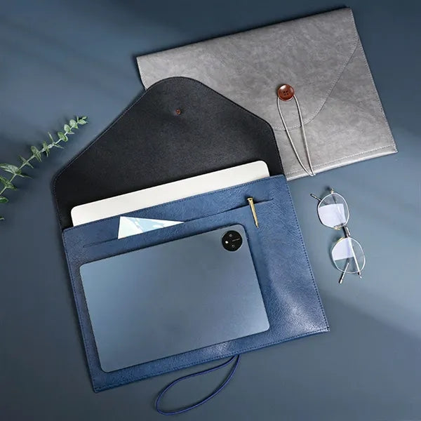 Leather file folder document holder waterproof portfolio