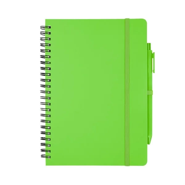 Recycled Spiral Notebook with Pen Set(5"X7")