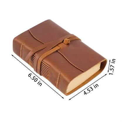 Office supplies vintage leather journal notepad notebook