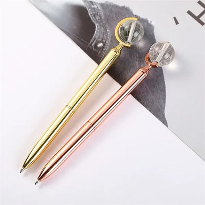 Crystal Globe Metal Ballpoint Pen