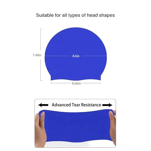 Unisex Adult Wrinkle Free Silicone Swim Cap