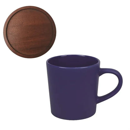 16oz Ceramic Mug with Wooden Lid