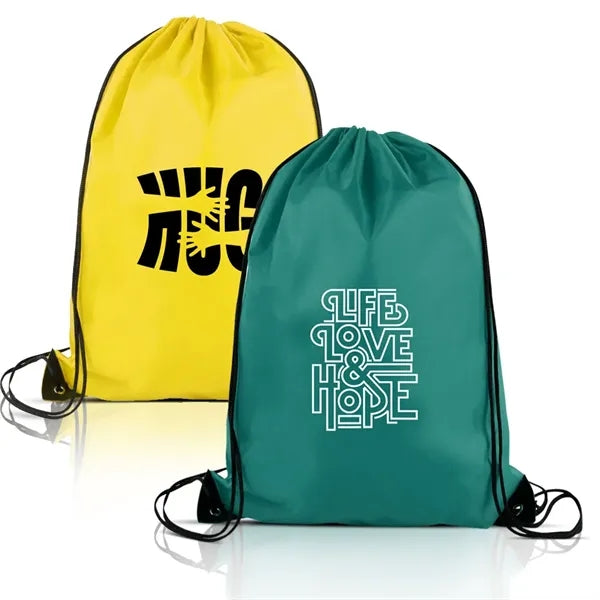 Custom Printed Polyester Drawstring Backpack (14" X 18")