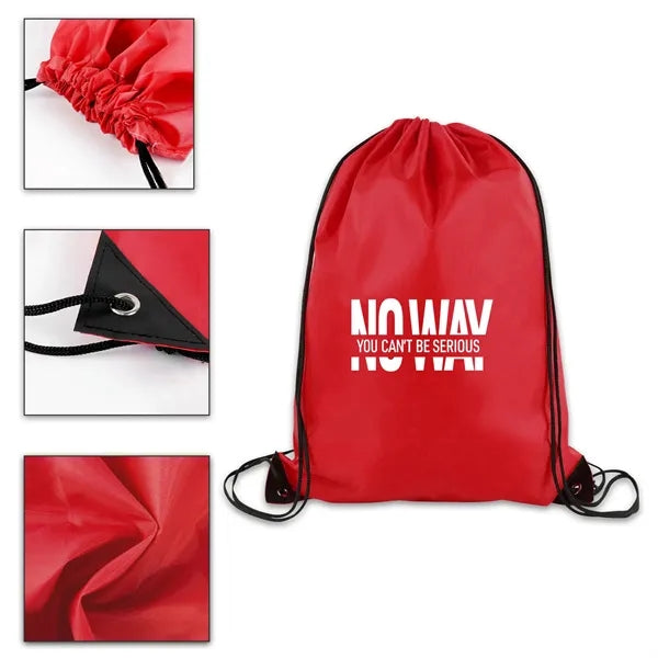 Custom Printed Polyester Drawstring Backpack (14" X 18")