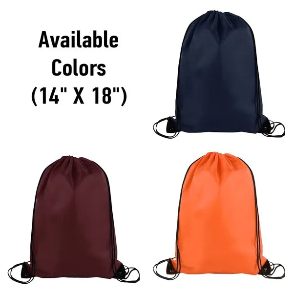 Custom Printed Polyester Drawstring Backpack (14" X 18")
