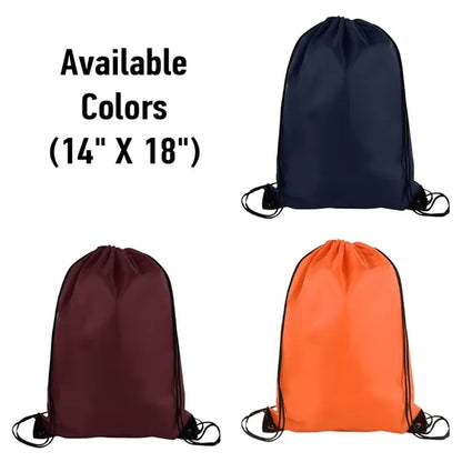 Custom Printed Polyester Drawstring Backpack (14" X 18")