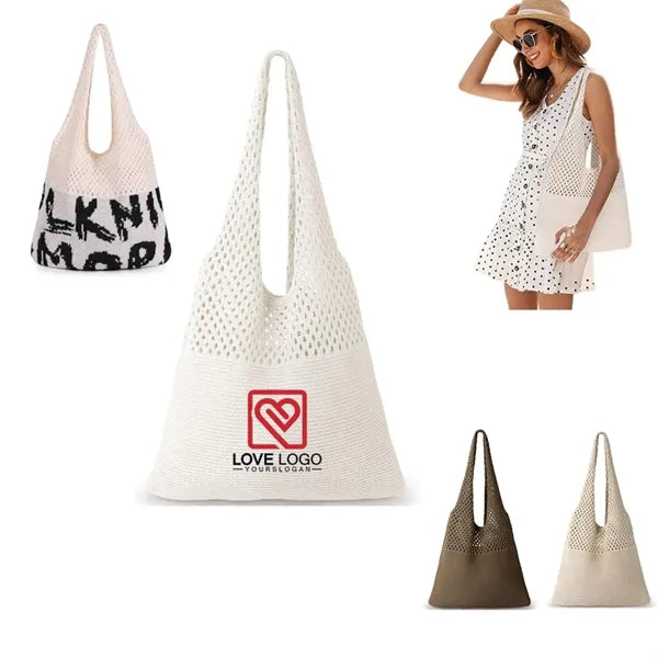 Crochet Mesh Beach Tote Bag