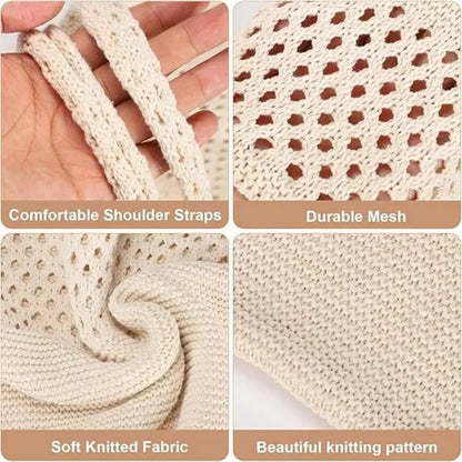 Crochet Mesh Beach Tote Bag