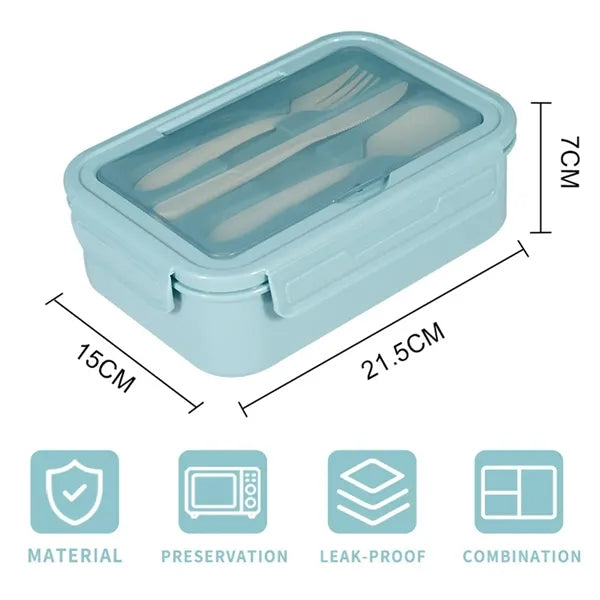Lunch Box with Cutlery for Adults