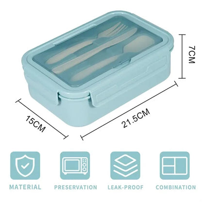 Lunch Box with Cutlery for Adults