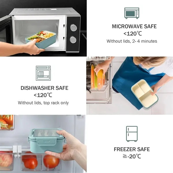 Lunch Box with Cutlery for Adults