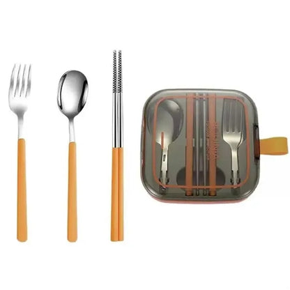 Stainless Steel Folding Pocket Cutlery Set
