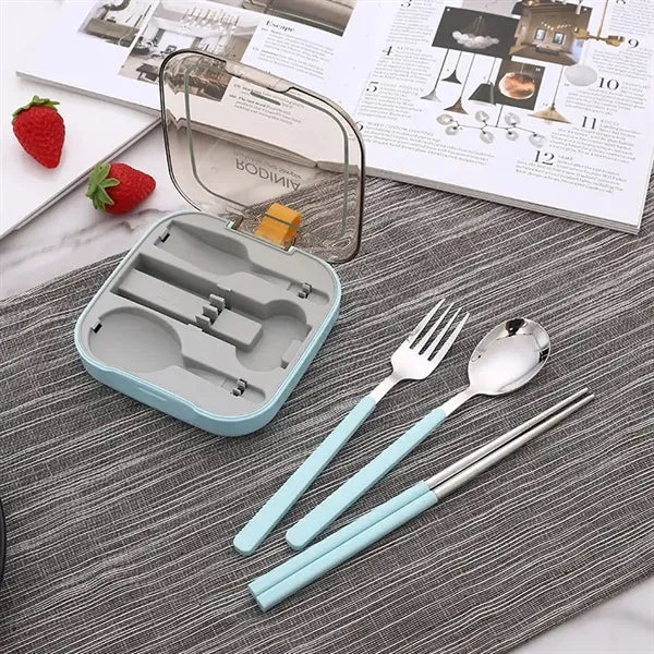 Stainless Steel Folding Pocket Cutlery Set