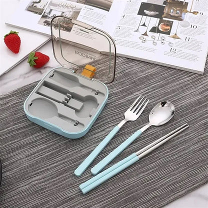Stainless Steel Folding Pocket Cutlery Set