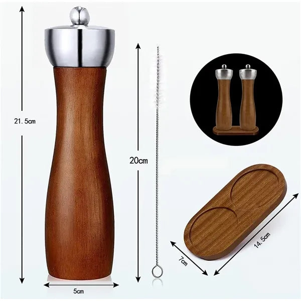 Stainless Steel Pepper Grinder Set