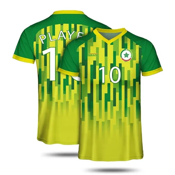 Full Color Dye Personalized Rib Neck Soccer Jersey