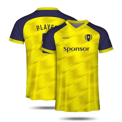 Full Color Dye Personalized Rib Neck Soccer Jersey