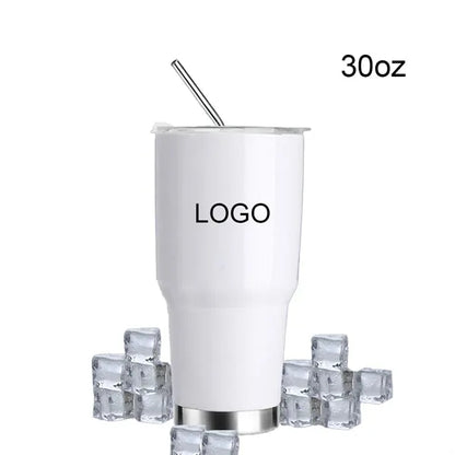 30oz Stainless Steel Tumbler with Lid Straw