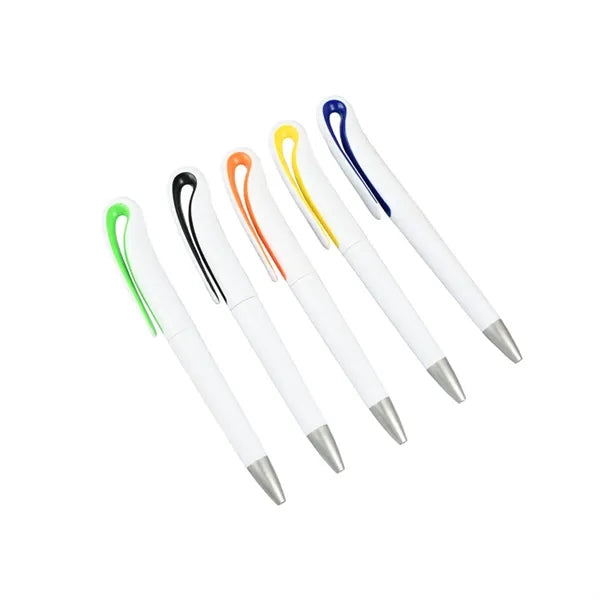 Swan Neck Retractable Ballpoint Pens Multi Color