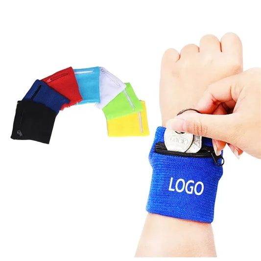 Sports Wristband With Zipper Storage