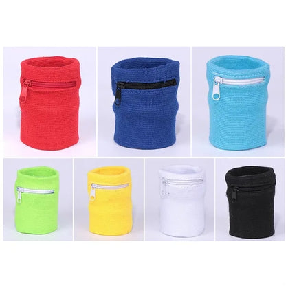 Sports Wristband With Zipper Storage