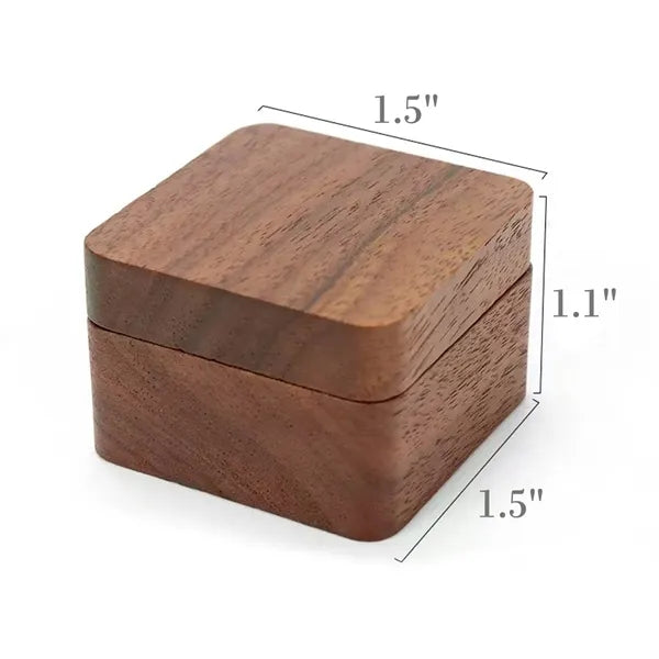 Walnut Guitar Pick Box With Magnetic Closure