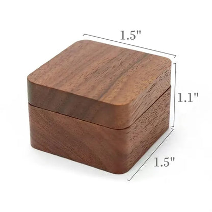 Walnut Guitar Pick Box With Magnetic Closure
