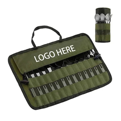 Foldable Canvas Tableware Storage Bag