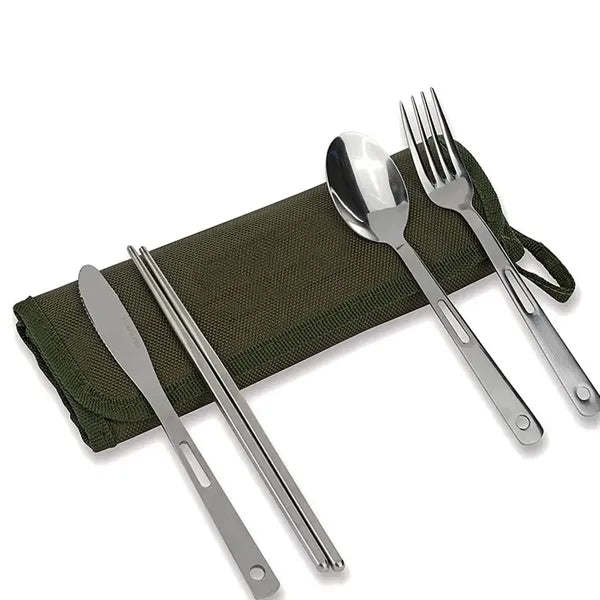 Foldable Canvas Tableware Storage Bag