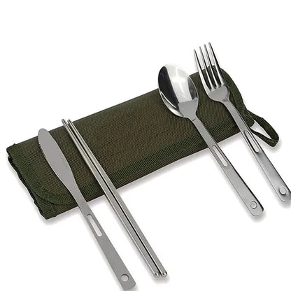 Foldable Canvas Tableware Storage Bag
