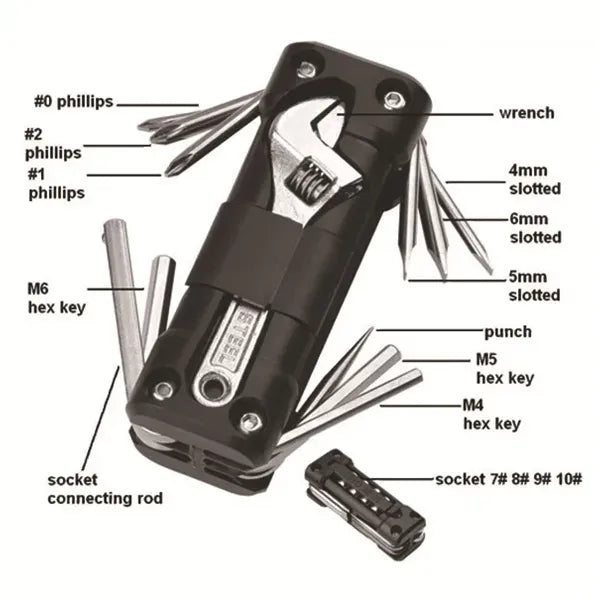 Versatile Bicycle Tool Kit