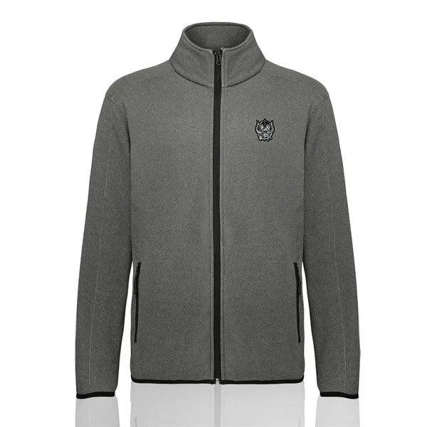 Men's Full Zip Heathered Stretch Fleece Jacket
