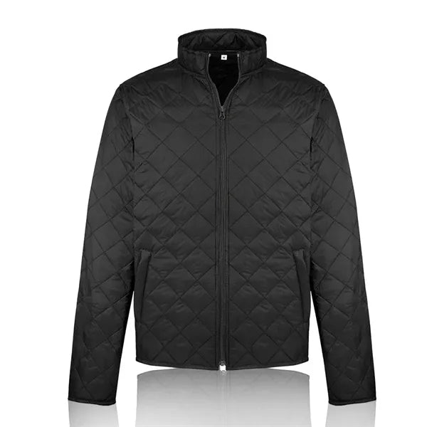 Men's Quilted Pattern Full Zip Jacket