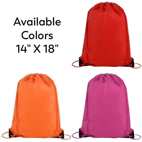 BUDGET CUSTOM DRAWSTRING BAG WITH REINFORCED CORNERS