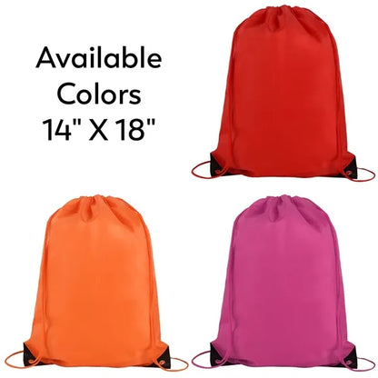BUDGET CUSTOM DRAWSTRING BAG WITH REINFORCED CORNERS