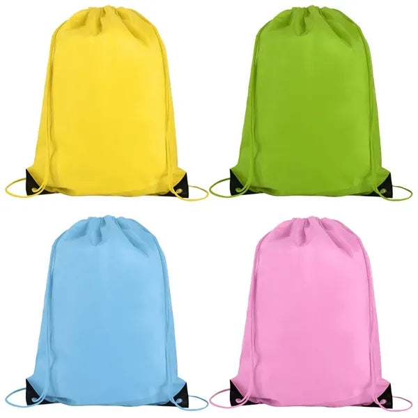 BUDGET CUSTOM DRAWSTRING BAG WITH REINFORCED CORNERS