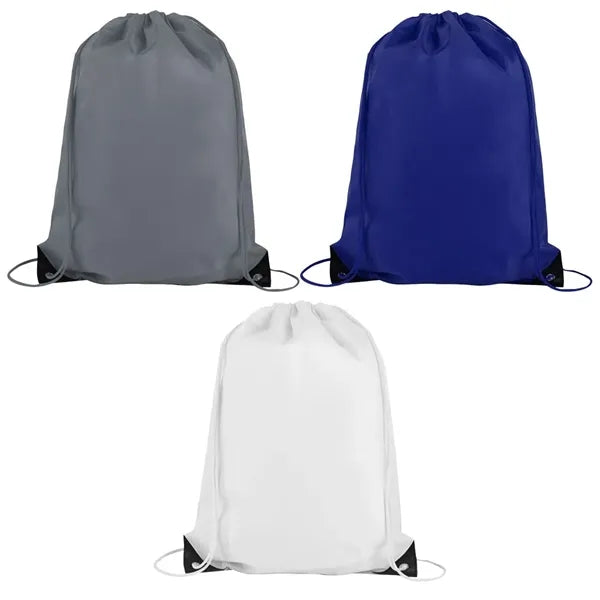 BUDGET CUSTOM DRAWSTRING BAG WITH REINFORCED CORNERS