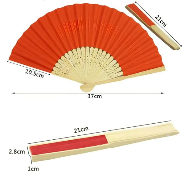 Foldable Chinese Japanese Vintage Bamboo Paper Fan