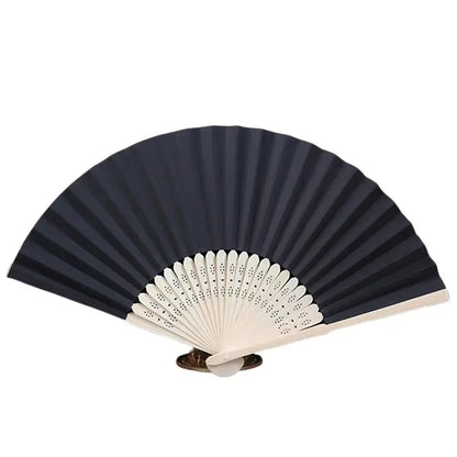 Foldable Chinese Japanese Vintage Bamboo Paper Fan