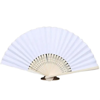 Foldable Chinese Japanese Vintage Bamboo Paper Fan