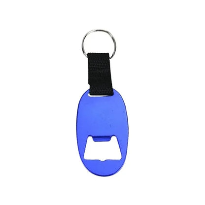 Oval Bottle Opener Keychain w/ Strap