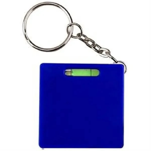 Square Tape Measure w/Level & Key Chain