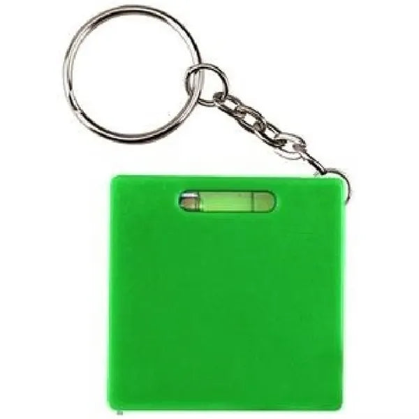 Square Tape Measure w/Level & Key Chain