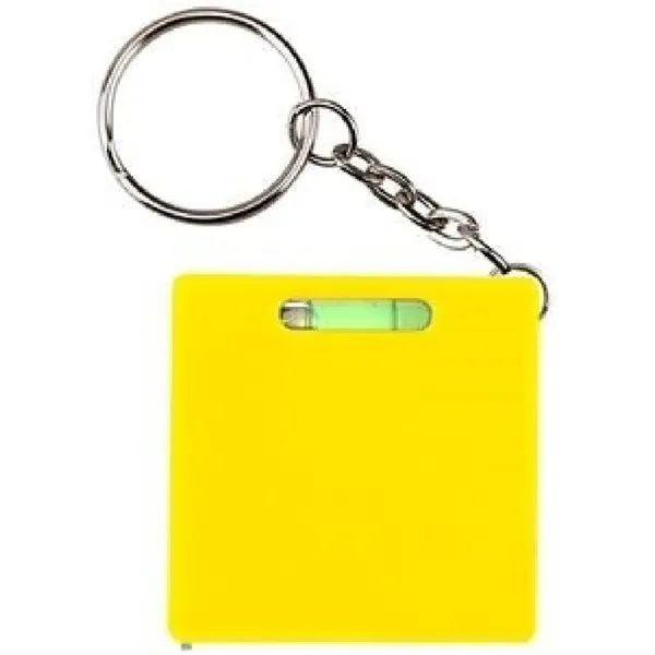Square Tape Measure w/Level & Key Chain